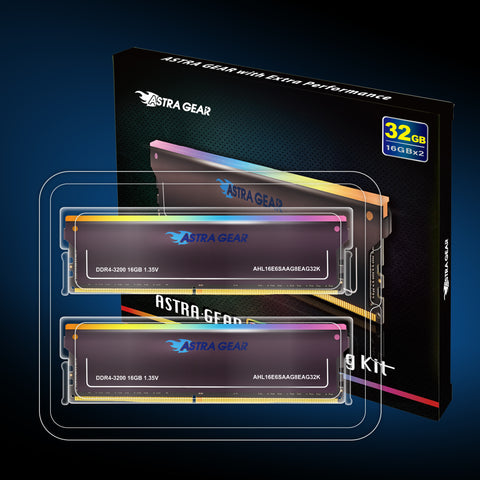 RGB Gaming Memory DDR4 32GB(16GBx2) Desktop U-DIMM RAM | Astra Gear